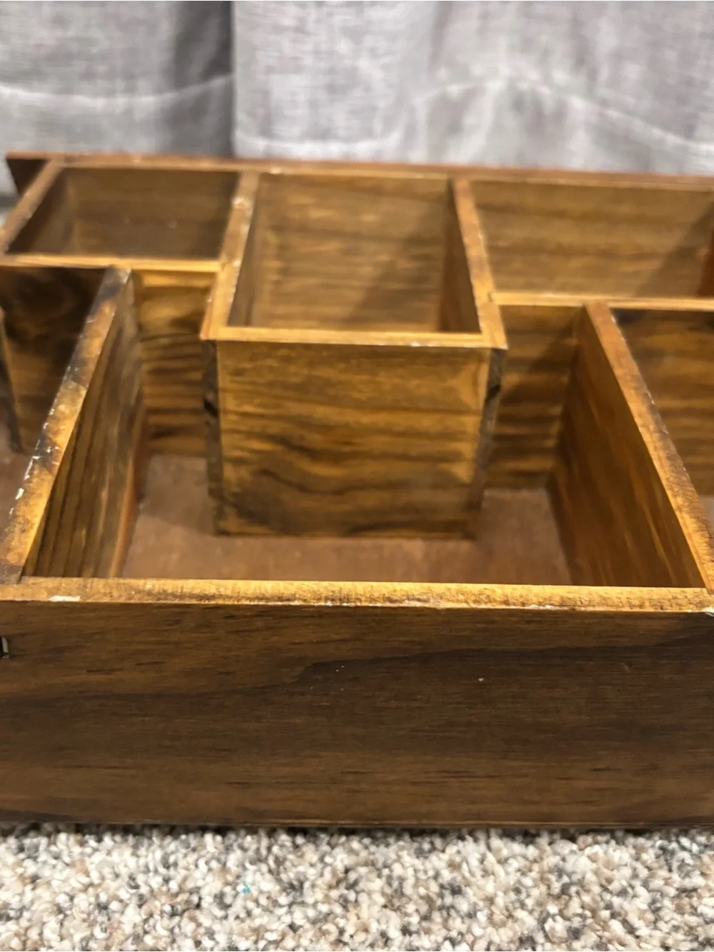 Vintage Wooden Noah’s Ark shaped Trinket or knickknack Display Shelf 1990s